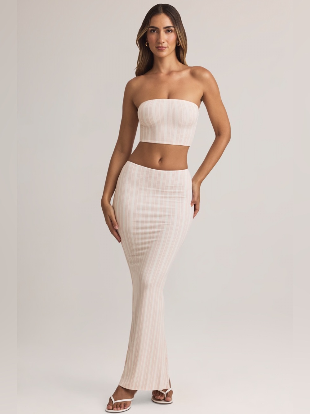 🍭 Oh Polly | Blake Modal Mid-Rise Maxi Skirt in Stripe Print (XXS) 🍭